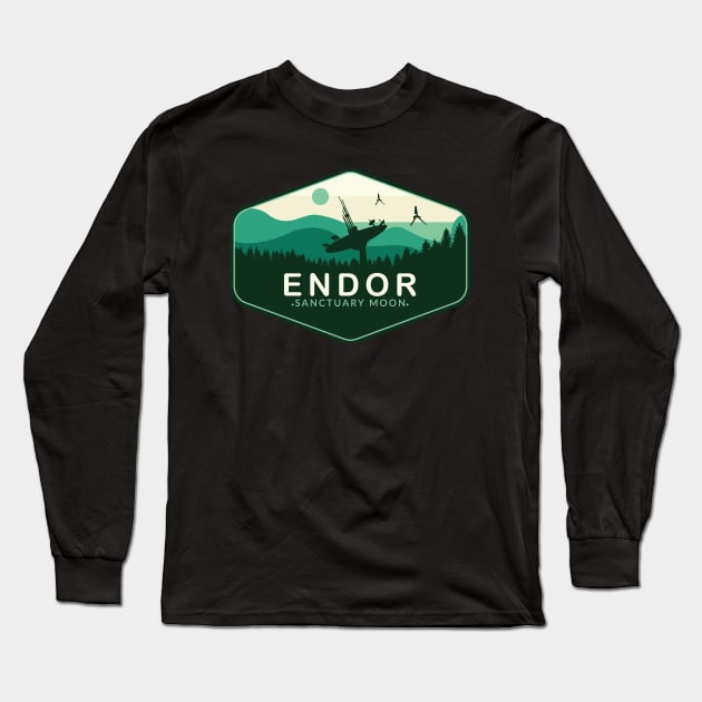 Endor Sanctuary Moon Long Sleeve T-Shirt by Space Club